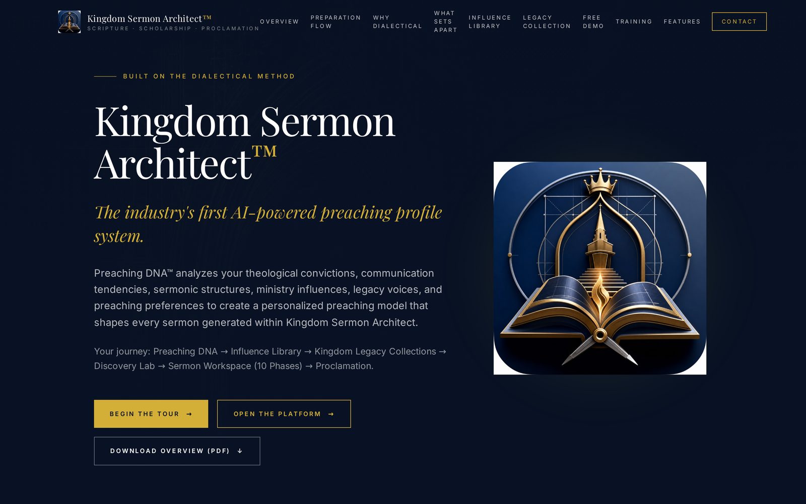 Kingdom Sermon Architect (.com) — homepage preview