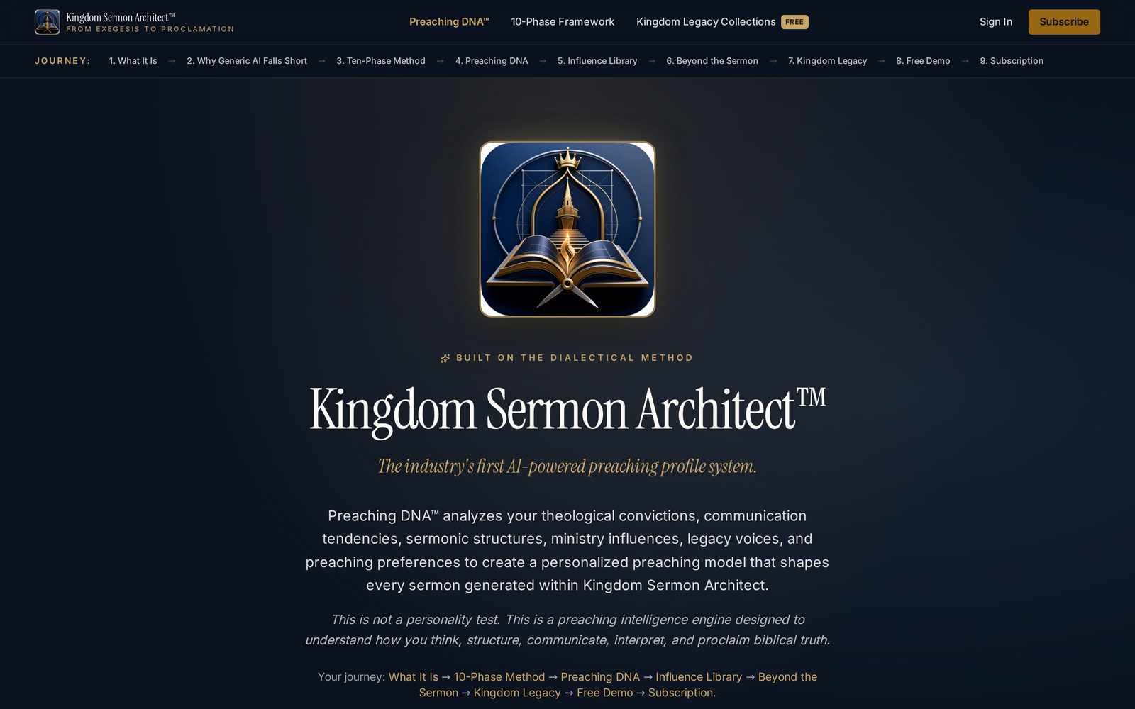 Kingdom Sermon Architect (.ai) — homepage preview